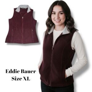 Eddie Bauer Vest Ruby Polartec Fleece Vintage Y2K Outdoor Gorpcore Women’s XL